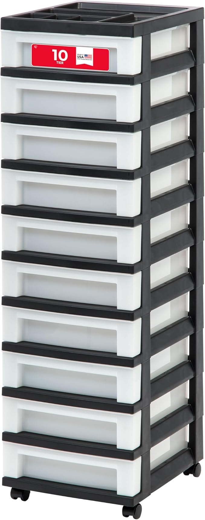 IRIS USA Plastic Drawer Storage Organizer Rolling Cart, by IRISUSA