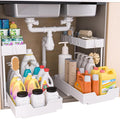 NATURE'S SOURCE 2-Tier Under Sink Organizers and Storage 2 Pack Sliding L-shape by NATURESSOURCE