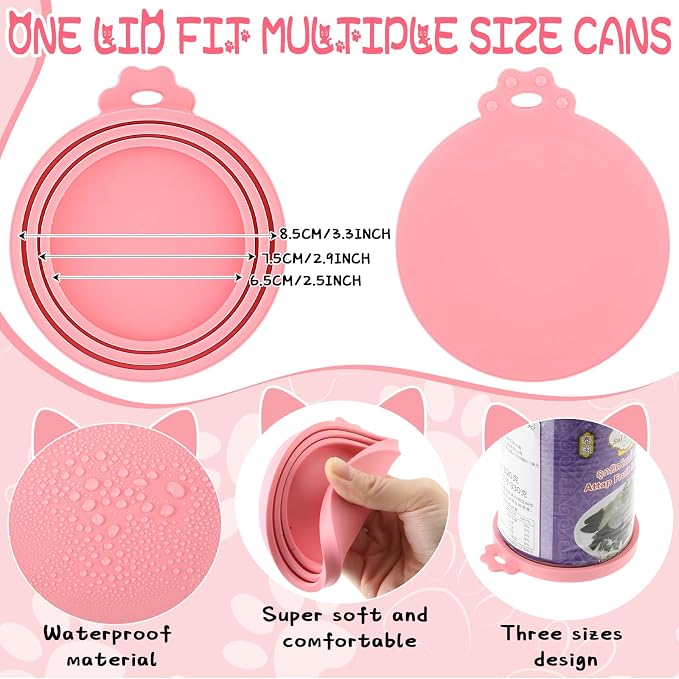 Uiifan Cat Food Lid Cat Food Can Covers Lids 8 Pcs Pet Can Supplies Set 5 - Image 4