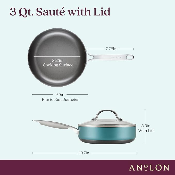 Anolon Achieve Hard Anodized Nonstick Sauté Pan - Image 2