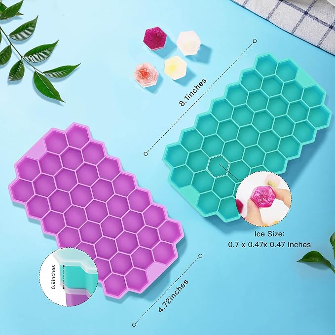 Azyh Ice Cube Trays for Freezer, 2 Pack Ice Cube Tray - Image 5