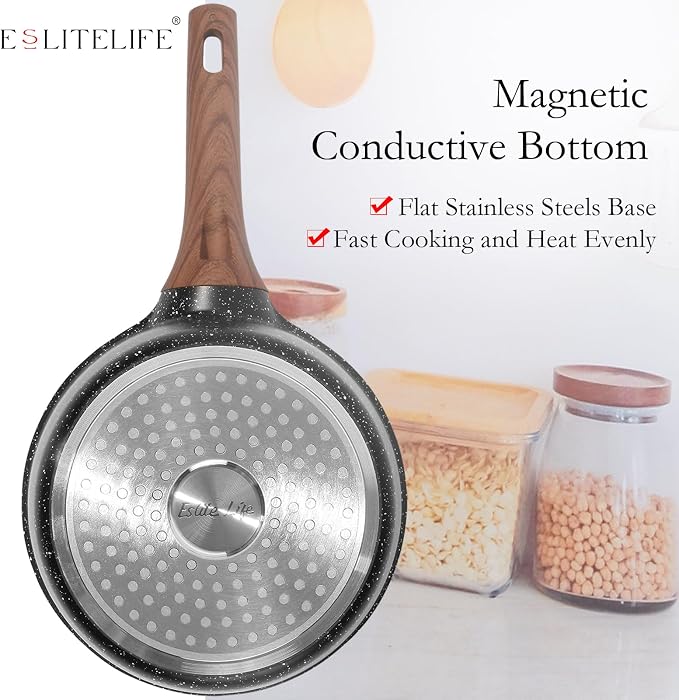 ESLITE LIFE 1.5 QT & 2.5 QT Sauce Pan Set - Image 7