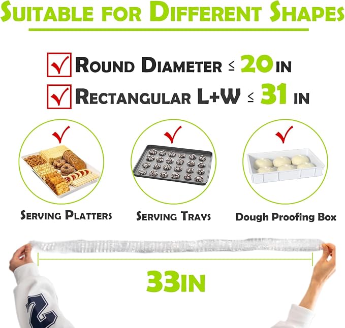 100 Extra Large Bowl Covers For Bread Proofing, Fits Bowl up to 20", Sheet Pan - Image 2