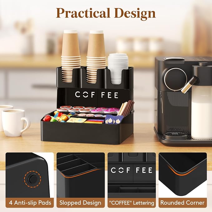 Lifewit 2-tier Coffee Station Organizer Caddy - Image 5