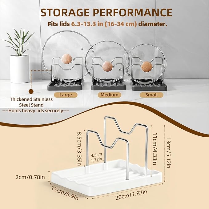2 in 1 Pot Lid Holder & Spoon Rest - Image 5