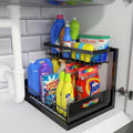 REALINN Under Sink Organizer, Pull Out Cabinet Storage 2 Tier Slide Out Sink by REALINN