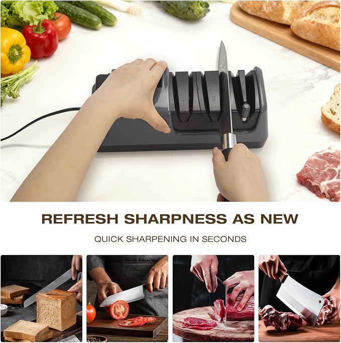 Professional 3-Stage Electric Knife Sharpener - Image 2