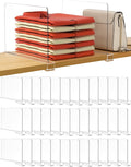 HBlife 36 Pack Clear Shelf Dividers, Vertical Purse Organizer by HBlife