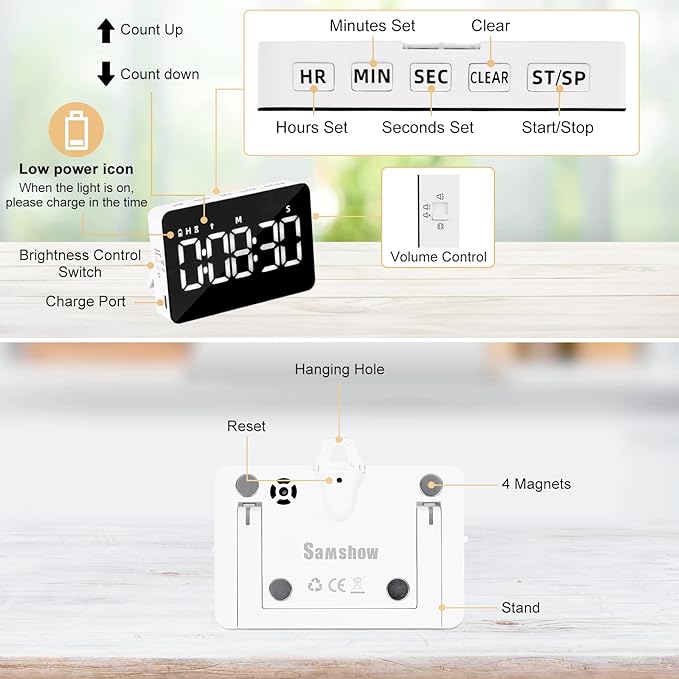 Rechargeable Digital Kitchen Timer - Image 6
