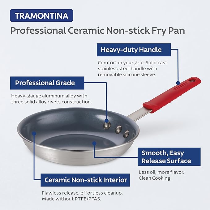 Tramontina Professional 10-Inch Ceramic Non Stick Frying Pan, Heavy-Gauge - Image 5