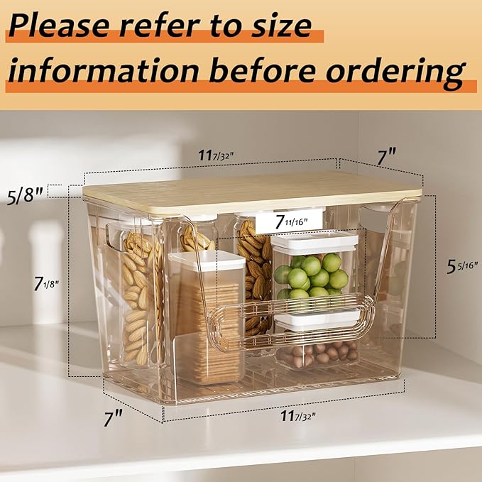 Delamu 4 Pack Pantry Organizers and Storage, Trash Bag Dispenser - Image 2