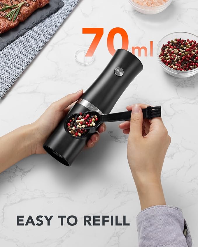 FORLIM Rechargeable Electric Salt and Pepper Grinder Set - Image 2