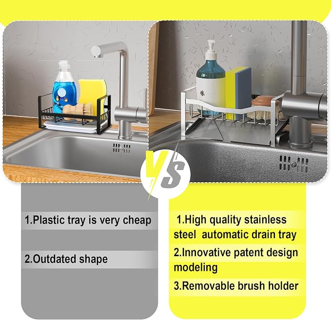 Maifan Kitchen Sink Caddy Organizer Sponge Holder - Image 4