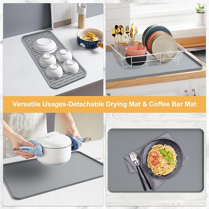 Silicone Coffee Mat, Coffee Bar Accessories Fit Under Coffee Maker Coffee - Image 8