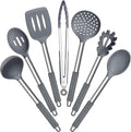 E-far Silicone Cooking Utensils Set, Slotted Turner, Soup Ladle, Pasta Server by E-far