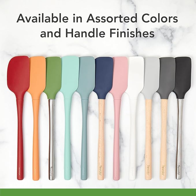 Tovolo Jar Spatula Silicone Long Stainless Steel Handle Scraper Spatula Apricot - Image 6