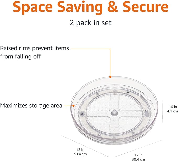 Amazon Basics Clear Lazy Susan Turntable Organizer - Image 3