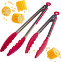 StarPack Premium Silicone Kitchen Tongs Set of 2 by StarpackHome