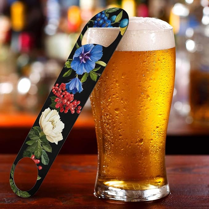 Flowers Stainless Steel Bottle Opener Poppy Wild Roses Cornflower - Image 5