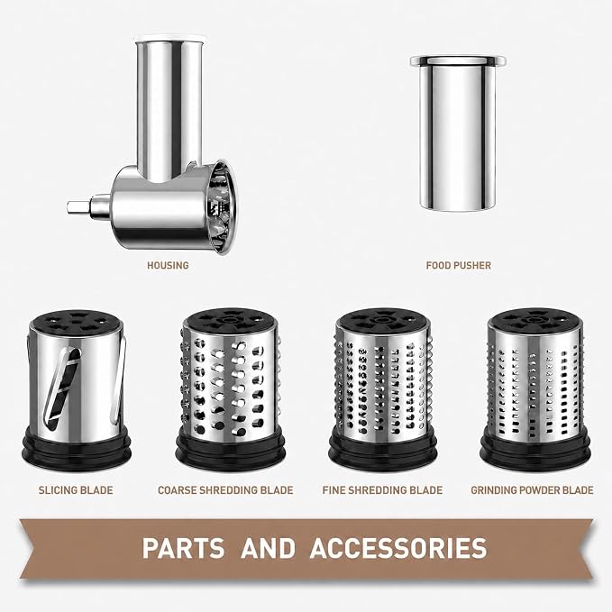 Stainless Steel Cheese Grater Attachment - Image 4