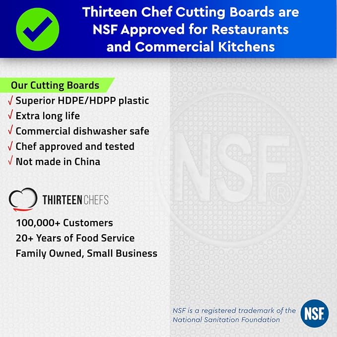 Thirteen Chefs Large 18 x 12 Black Plastic Cutting Board - Image 3