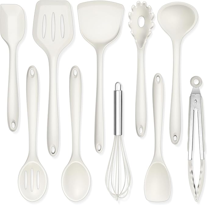 TeamFar Kitchen Cooking Utensils, 446°F Heat Resistant Kitchen Gadgets Tools by TeamFar