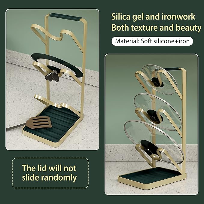 Lid Stand Lid Organizer Pot Lid Rack Holder - Image 5