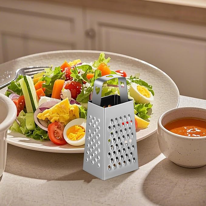 ABOOFAN 6Pcs Mini Box Graters, 4-Sided Stainless Steel Cheese Grater & Zester - Image 9