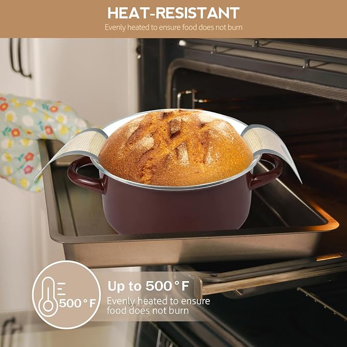 Silicone Bread Sling for Dutch Oven, Non-Stick & Easy to Clean Bread Baking Mat - Image 5