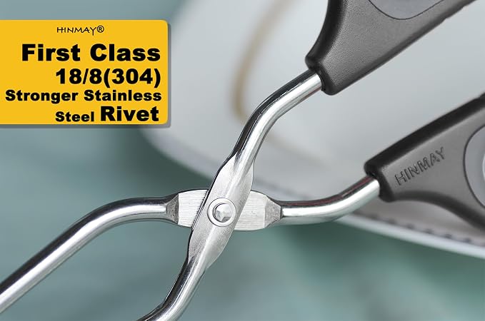 HINMAY Scissor Tongs with Comfort-Grip Handle 12-Inch Cooking Tongs - Image 4
