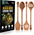 Acacia Wood Cooking Utensil Set by Boxikikitchen