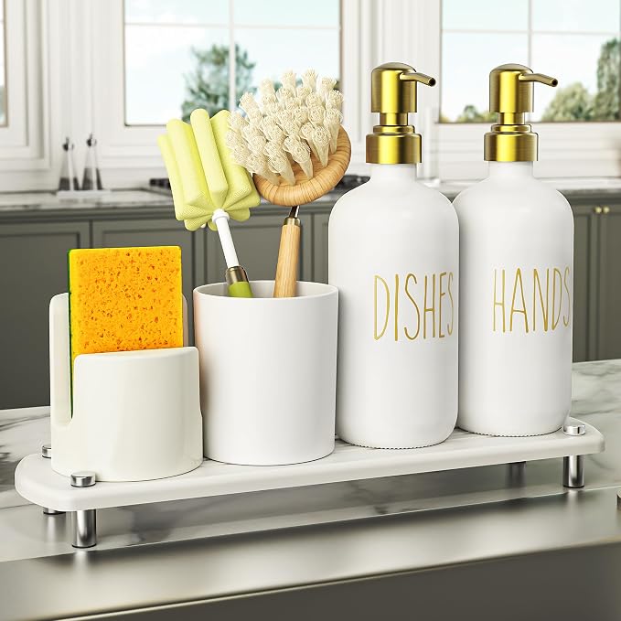 Cisily Kitchen Soap Dispenser Set Comes by CISILYHOMELIFE