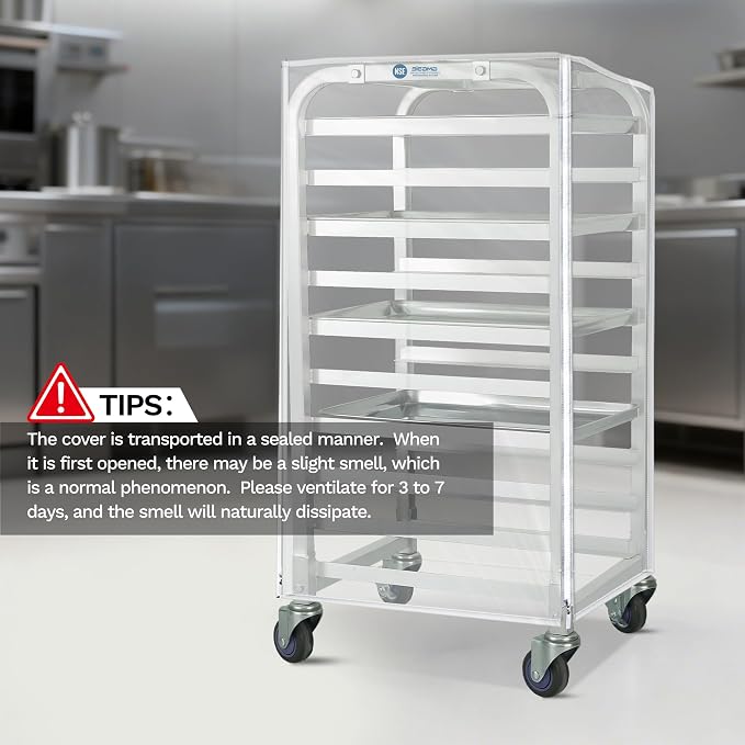 BIEAMA Bun Rack Cover – 10 Tier Half Size Commercial Bakers Racks Speed Pan - Image 6