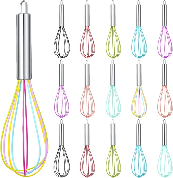 Domensi 16 Pcs 10 Inch Whisks Bulk by Domensi