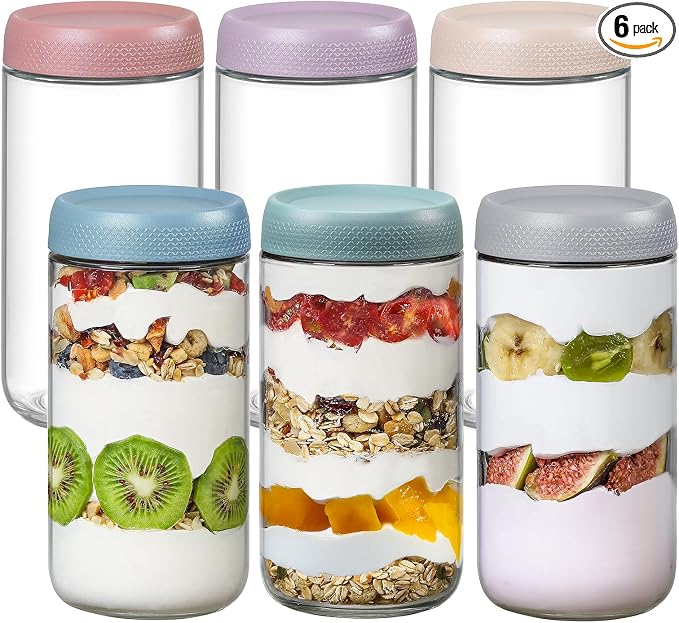 NETANY 6-pack 24oz Glass jars by NETANY