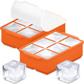 KitchFort Large Silicone Ice Cube Tray, Easy Release 2" Big Ice Cubes by KitchFort