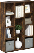 Furinno LUDER Book Shelf, 11-Cube Bookshelf, Reversible Bookcase, 9.4 x 29.1 x by Furinno-FitsYourSpaceFitsYourBudget