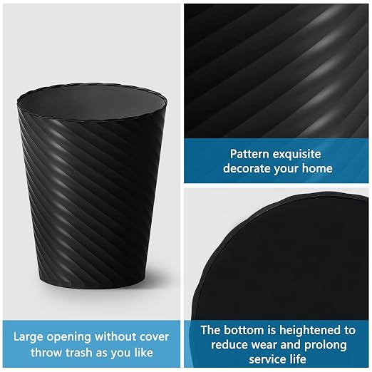 Lysam Bathroom Trash Can, 3 Pack 1.8 Gallons Small Trash Can - Image 4