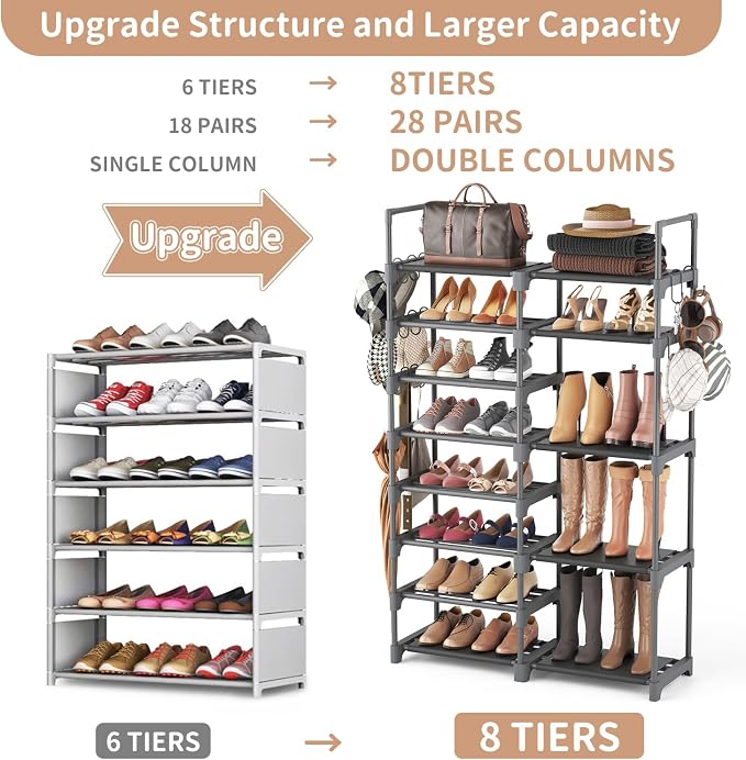 ROJASOP Shoe Rack, Shoe Storage Organizer - Image 4