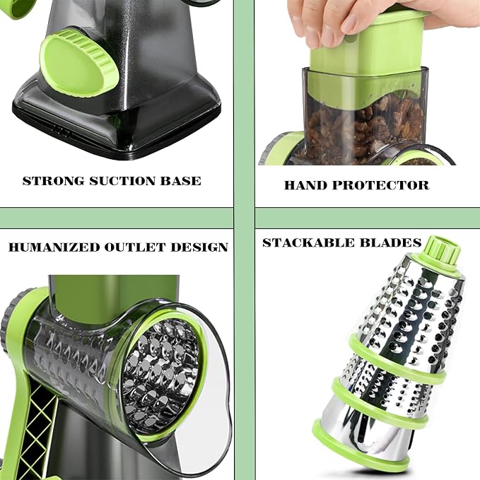 Cheese Grater with Handle, Vegetables and Fruits and Easy to Clean - Image 5