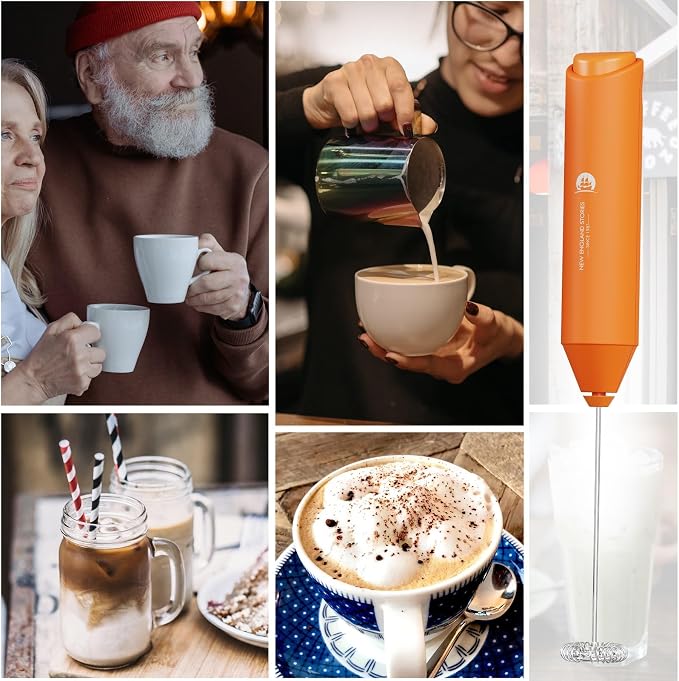 Powerful Milk Frother Handheld Foam Maker, Mini Whisk Drink Mixer - Image 5
