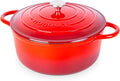 Cast Iron Dutch Oven with Lid – Non-Stick Ovenproof Enamelled Casserole Pot – by Nuovva