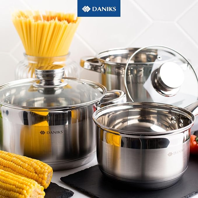 Daniks Standard 2 Quart Stainless Steel Stock Pot - Image 9