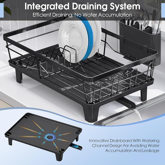 Urackify Dish Drying Rack for Kitchen Counter, Sink Dish Rack - Image 4