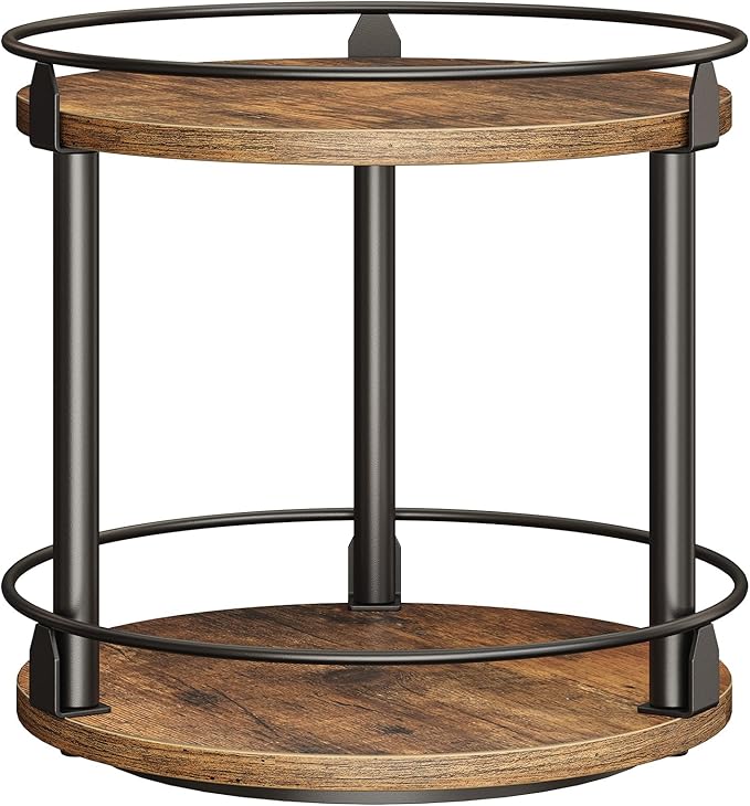 YATINEY Lazy Susan Organizer, Rotating Spice Rack, 2 Tier Spice Turntable by Yatiney