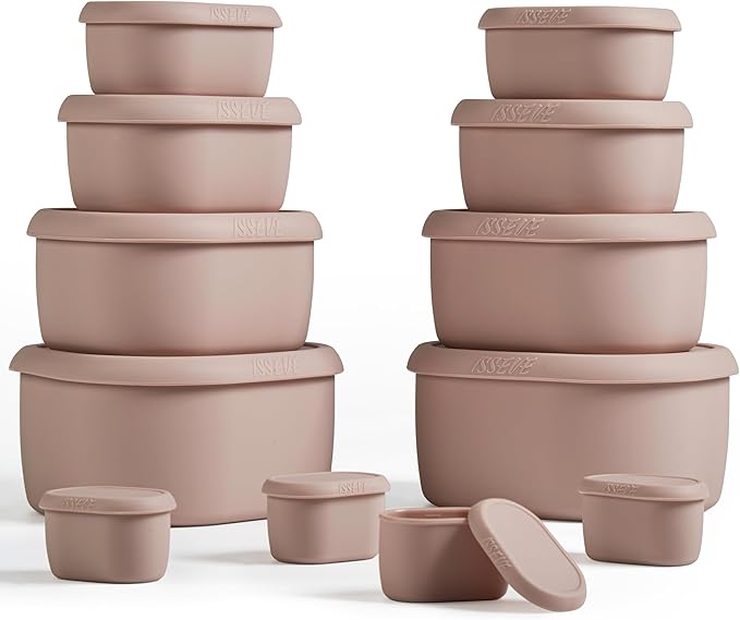 ISSEVE 12Pcs/Set Nesting Silicone Food Storage Containers by ISSEVE