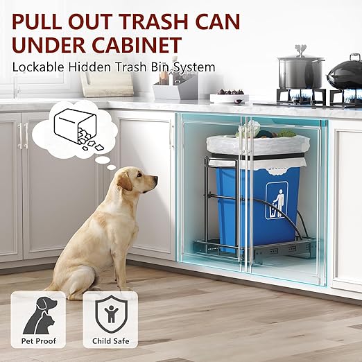 ANASTA Under Sink Trash Can Pull Out Trash Hidden - Image 5