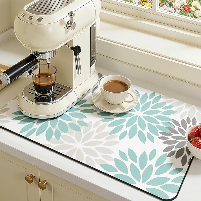Findosom Floral Dish Drying Mat, Cuttable Drying Mat - Image 8