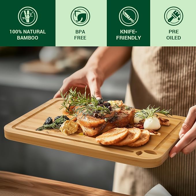 Bamboo Cutting Boards for Kitchen - Image 4