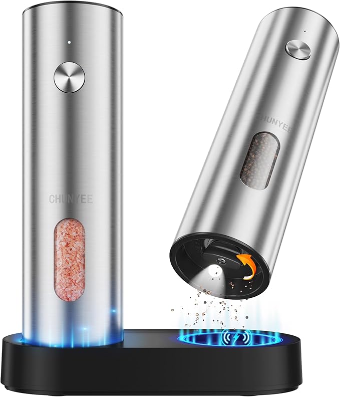 Electric Salt and Pepper Grinder Set by Chunyee